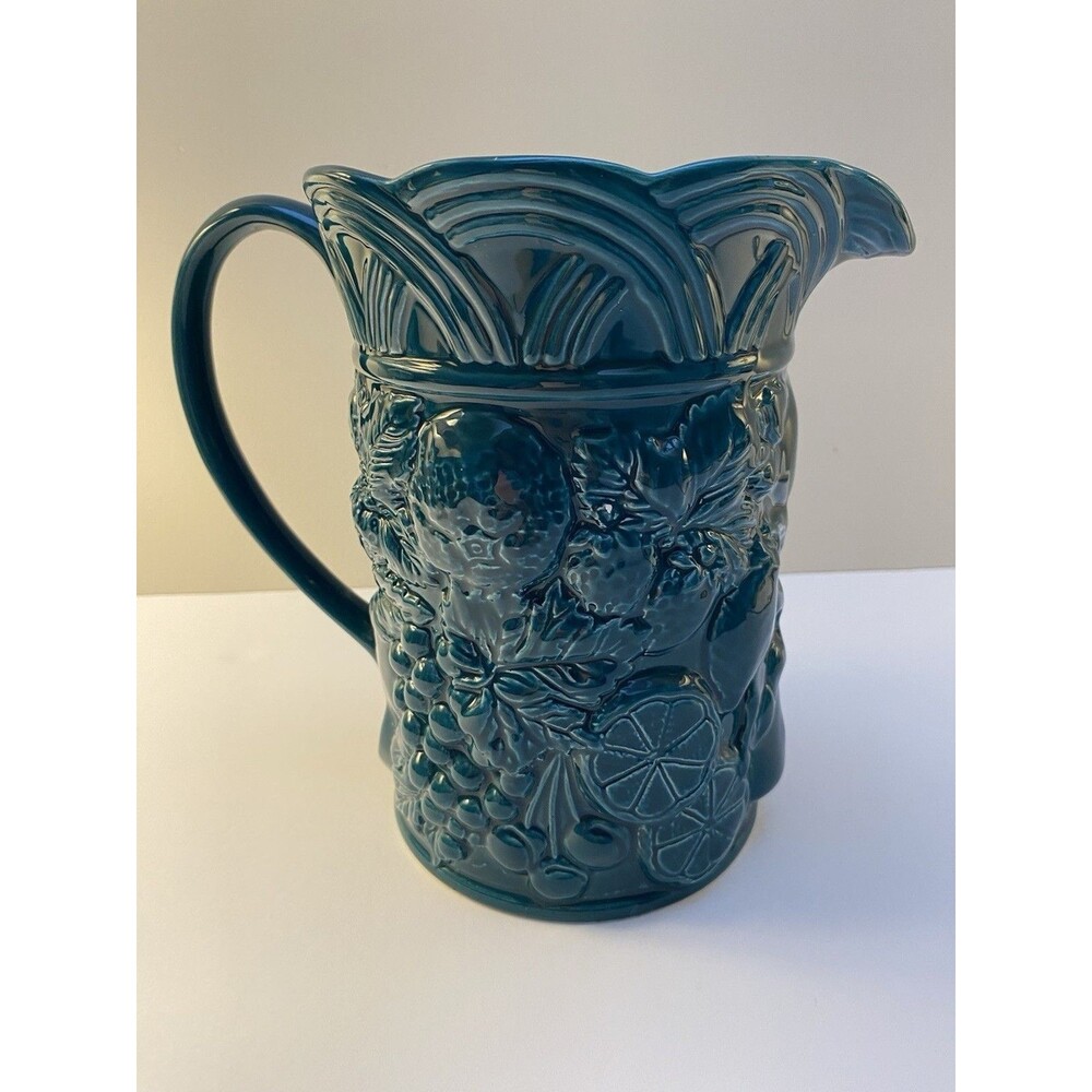 Vintage Jay Willfred Majolica Fruit Grapes Pitcher by Andrea Sadek Portugal - Picture 8 of 8